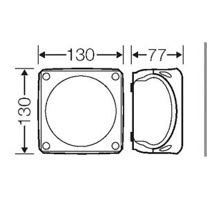 Henzel Junction Box DK 0606 G 130x77x130mm