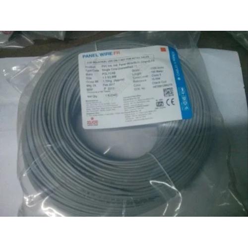 Polycab 1.5 Sqmm Single Core FR Copper PVC Insulated Flexible Cable Grey 1 Mtr