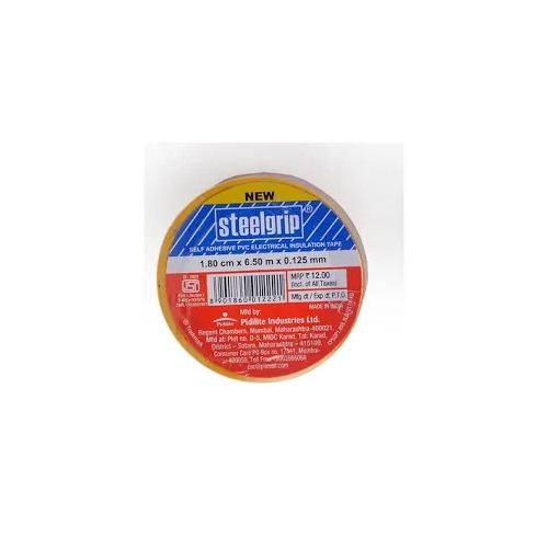 Steelgrip Self Adhesive PVC Electrical Insulation Tape 1.8 CM 6.5 Mtr 0.125 MM Yellow