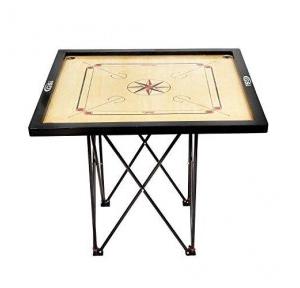 NGS Carrom Board Matt Finish Frame 4x2 Inch Ply Thickness: 12mm, Playing Area: 29x29 Inch, Board Size: 37x37 Inch With Coins, Stricker Powder and Stand