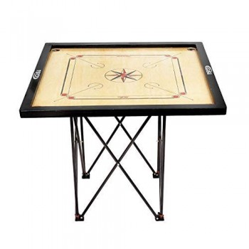 NGS NGS Carrom Board Matt Finish Frame 4x2 Inch Ply Thickness: 12 mm, Playing Area: 29x29 Inch, Board Size: 37x37 Inch With Coins, Stricker Powder and Stand