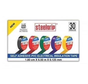 Steelgrip Self Adhesive PVC Electrical Insulation Tape Yellow 1.7cm x 6.5m x 0.125mm (Pack of 30 Pcs)