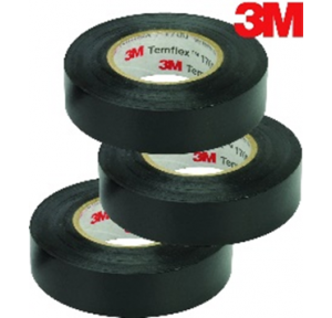 3M Temflex Vinyl Electrical Tape 1500, 19mm X 9.15 Mtr, Black