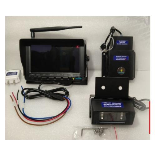 Hesham Forklift Wireless Carriage Mounted Camera System Hisflws-024Cm Lcd Monitor, Ss Camera 1/3 Inches, Power Bank Ion Batteries, 10000Mah, Charger, Power Supply Holder, Power Cable With Duel Trigger, With Carriage Mounted Camera