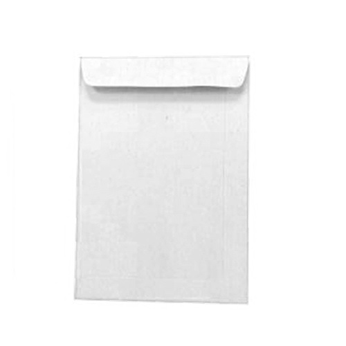 Plastic Laminated White Envelop, Size: 12x10 Inch (Pack of 100 Pcs)