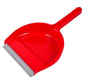 Plastic Red Dust Pan, 6 Inch