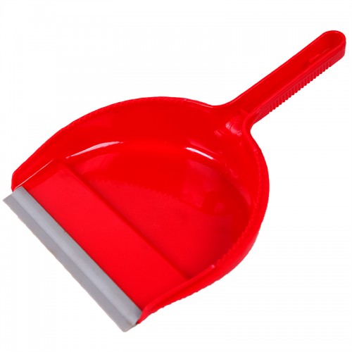 Plastic Red Dust Pan, 6 Inch