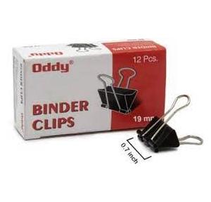 Oddy Binder Clip BCBLK19 19mm Pack of 12