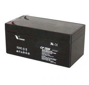 VISION CP 1232 Battery 12V 3.2AH, Size : 13.4 x 6.7 x 6.1 Centimeters