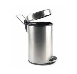 Pedal Dustbin SS 202 Stainless Steel With Plastic Container, Size 7X12 Inch, 7 Ltr
