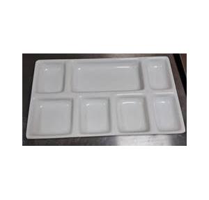 Harbhajanka Meal Tray Acrylic 7 Compartment 5mm Color-White