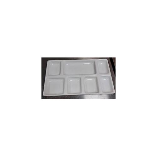 Harbhajanka Meal Tray Acrylic 7 Compartment 5mm Color-White