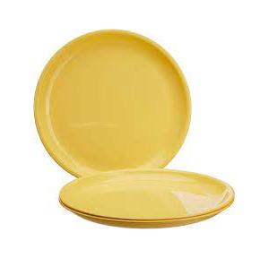 Signoraware Plate Microwave Safe Plate Yellow 11 Inch