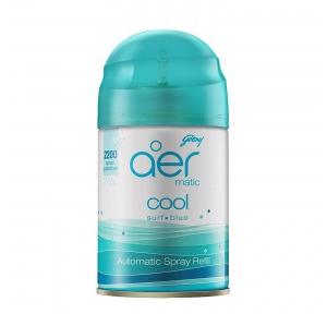 Godrej Aer Matic Refill 225ml - Automatic Room Fresheners (Cool Surf Blue, Fresh Lush Green, Violet Valley Bloom, Petal Crush Pink)