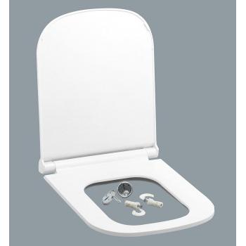 Parryware WC Seat Cover E82941C Verve Soft Close With Hinges Dual Outlet L45xW36 CM Polypropylene White
