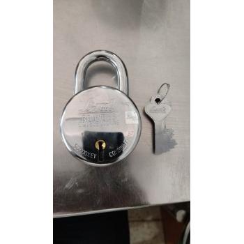 Link 65mm Round Lock Steel Body 50,000 Key Combinations Double Locking with 3 Keys, 1 Lock