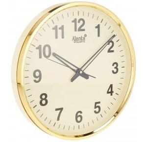 Ajanta Quartz Wall Clock 32x32x3.5 CM Gold Plastic Wall Clock