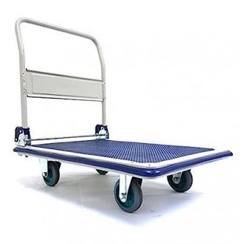 Bigapple WH1-Metal Heavy Weight King Metal Trolley, Capacity 300 kg Blue, Dimensions - 92.9 x 62.4 x 11.6 Centimeters