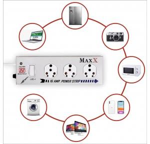 Max 4 Socket 1 Switch Extension Board with cord 10 Mtrs