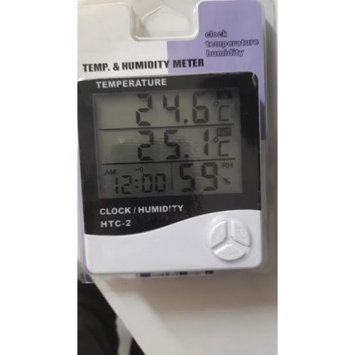 HTC2 Digital Thermo/Hygrometer Humidity Meter with Clock