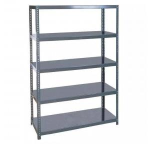 Heavy duty Slotted Angle Rack MS 4 Shelf, 6 X 3 X 1.5 Feet, Angle 10 Gauge & Shelves 14 Gauge, Grey Color Power coated