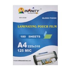 Infinity Lamination Pouch Size A4 125 microns, Pack of 100 pcs