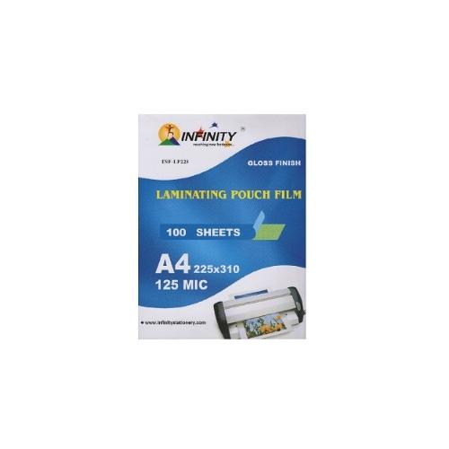 Infinity Lamination Pouch Size A4 125 microns, Pack of 100 pcs