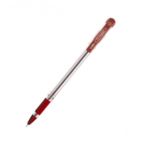 Cello Fine Grip Ball Pen 0.7mm Red (Pack of 10)