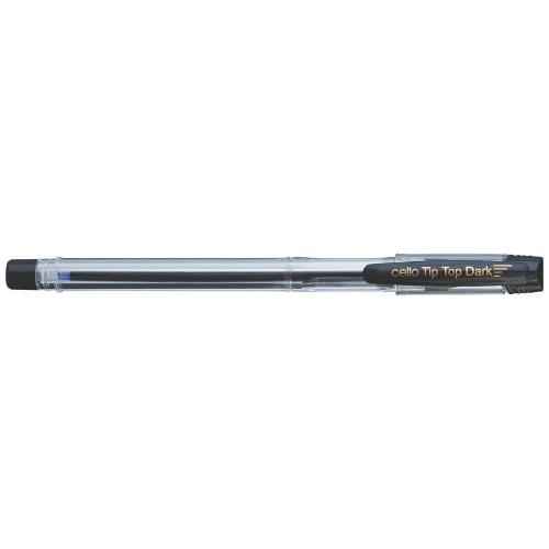 Cello Tip Top Ball Dark Pen Black (Pack of 5)
