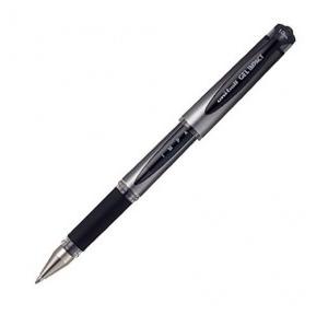 Uniball Impact Gel Pen Stainless Steel Tip, 1.0mm, Black UM 153S (Pack of 12pcs)
