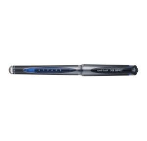 Uniball Impact Gel Pen Stainless Steel Tip, 1.0mm, Blue UM 153S (Pack of 12pcs)