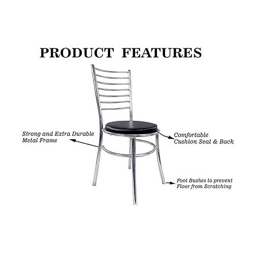 Heavy Duty Iron Chair Non-Foldable Without Arm Set 2.5 Feet 18 Gaze Frame