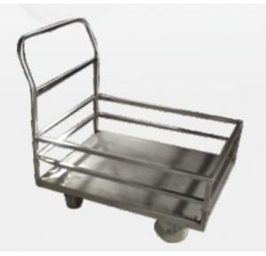 Stainless Steel 304 Platform Trolley With One Feet Railing Smooth Finishing and Durable 8 Inch Wheels Size: 3 Feet 6 Inch X 2 Feet X 3 Feet 6 Inch Load Capacity: up to 1000 Kg