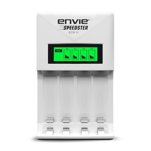 Envie Batteries  ECR 11 Rechargeable  Speedster Fast Charger For AA & AAA With LCD Display