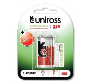 Uniross Batteries Rechargeable 210 HYB 9V BP