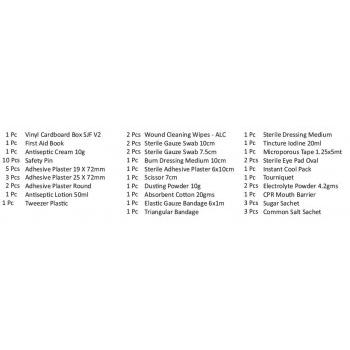 St Johns First Aid Kit SJFV2 Office Industry Vechile 22X16X8Cm Medium 54Pcs