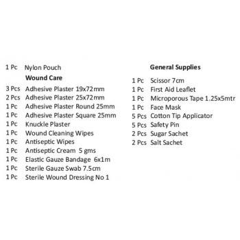 St Johns First Aid Kit SJFT2 Bike Kit 15X8X4Cm Small 33Pcs