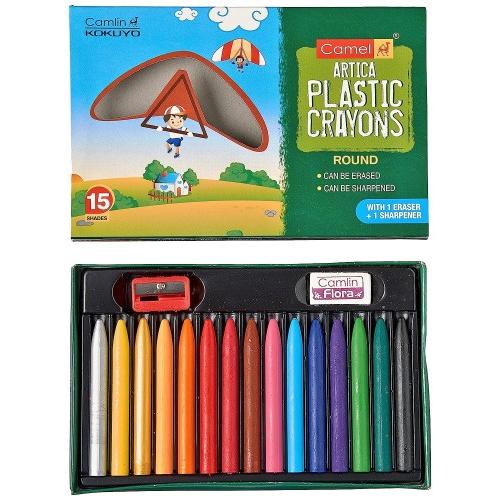 Camlin Kokuyo Plastic Crayons 15 Shades