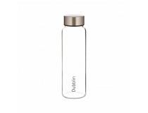 Dubblin Water Bottle Stream 1000 Borosilicate Glass Steel Lid 1000ml Glass