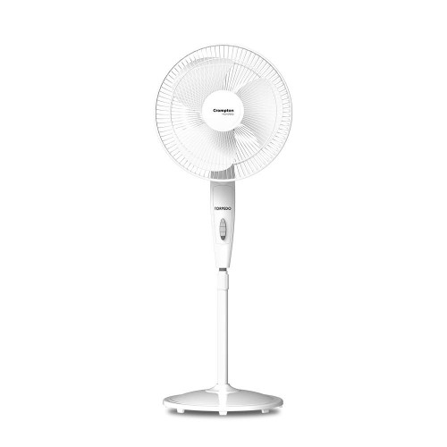 Crompton Pedestal Fan High-Speed Torpedo 400 MM White