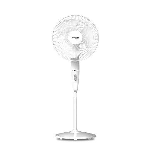 Crompton Pedestal Fan High-speed Torpedo 400-MM White