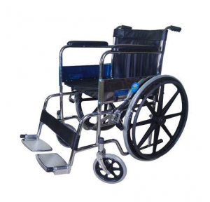 Karma Wheelchair Fighter C Healthcare Basic With Spoke Wheels With Fixed Armrest Frame Material: MS Dimension: 42 L x 22 W x 36 H Net Weight: 15.6 KG
