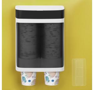 About space Paper Cup Dispenser  Self Adhesive Wall Mount Double Cup Holder for Disposable Plastic