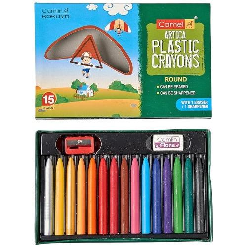 Camlin Plastic Crayon Artica 15 Shades