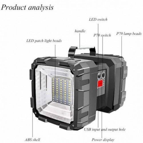 Afex Search Light Rechargable 10 W 5 hr backup Range 0.5 km