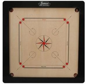 Surco Carrom Board Tournament Speedo Thk 12mm Frame 3X2 Inch Playing Surface 30X30 Inch With Coins Stand Striker and Boric Powder
