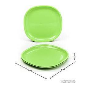 Kenford Polycarbonate Breakfast Plates Square Green Colour 10 X 10 Inch