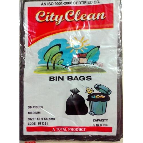 City Clean Garbage Bag Non biodegradable 19 x 21 Inch Pack of 30