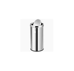 Swing Dustbin With Lid Size - 8x12 Inch SS202 10 Ltr