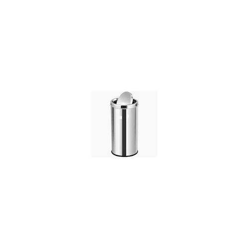 Swing Dustbin With Lid SS202 10 Ltr 8x12 Inch